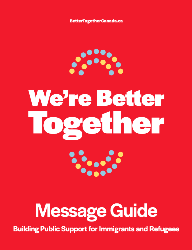 Message Guide: Building Public Support For Immigrants and Refugees document cover.